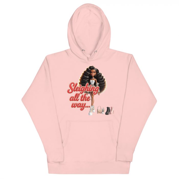 Cotton Sleighing all the way Detty December Slay Queen Christmas Unisex Premium Pullover Unisex Hoodie Pocket Womenswear