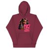 cotton-heritage-m2580-i-unisex-premium-pullover-hoodie-maroon-front-6917a63e0a23f.jpg Cotton Pink soft life Detty December Slay Queen Christmas Unisex Premium Pullover Unisex Hoodie Pocket Womenswear