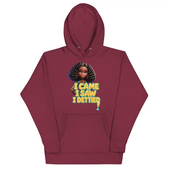 cotton-heritage-m2580-i-unisex-premium-pullover-hoodie-maroon-front-6917a63e0a7f0.jpg Cotton came saw dettied Detty December Slay Queen Christmas Unisex Premium Pullover Unisex Hoodie Pocket Smooth