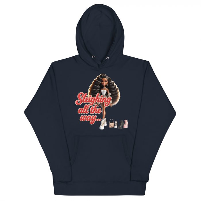 Cotton Sleighing all the way Detty December Slay Queen Christmas Unisex Premium Pullover Unisex Hoodie Pocket Womenswear