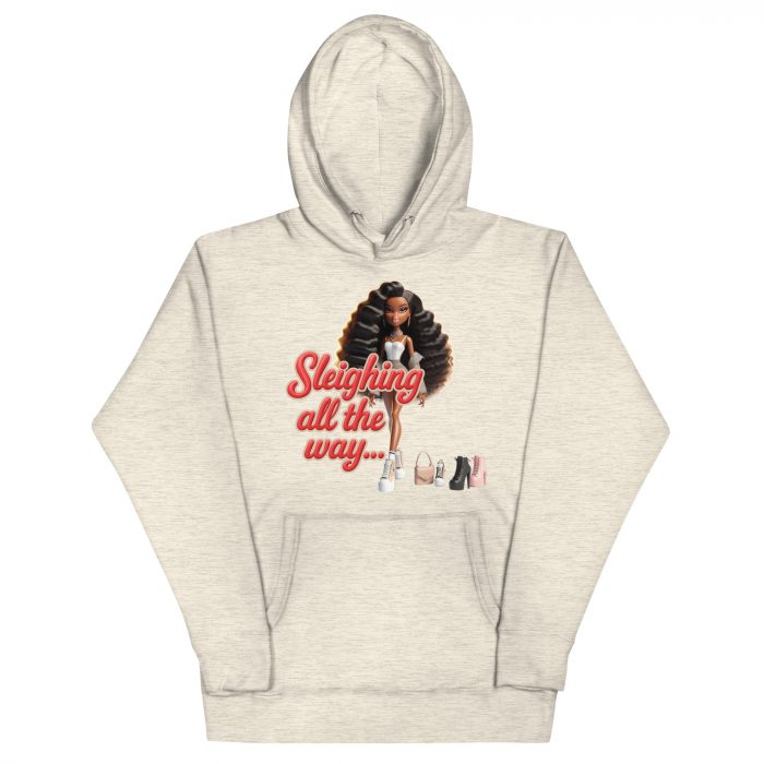 Cotton Sleighing all the way Detty December Slay Queen Christmas Unisex Premium Pullover Unisex Hoodie Pocket Womenswear