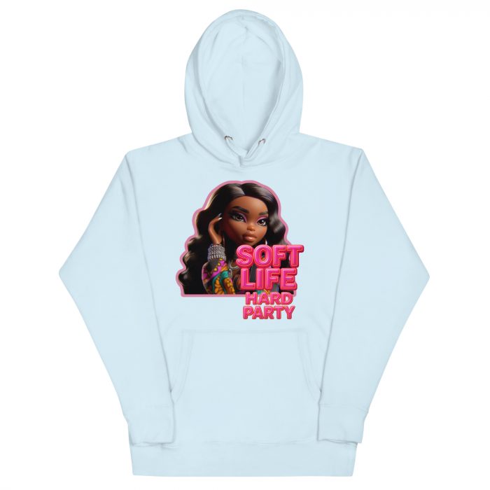 cotton-heritage-m2580-i-unisex-premium-pullover-hoodie-sky-blue-front-6917a63e0a59b.jpg Cotton Pink soft life Detty December Slay Queen Christmas Unisex Premium Pullover Unisex Hoodie Pocket Womenswear