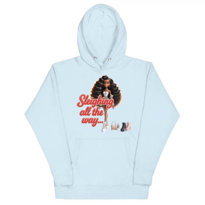 Cotton Sleighing all the way Detty December Slay Queen Christmas Unisex Premium Pullover Unisex Hoodie Pocket Womenswear