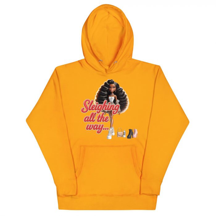Cotton Sleighing all the way Detty December Slay Queen Christmas Unisex Premium Pullover Unisex Hoodie Pocket Womenswear