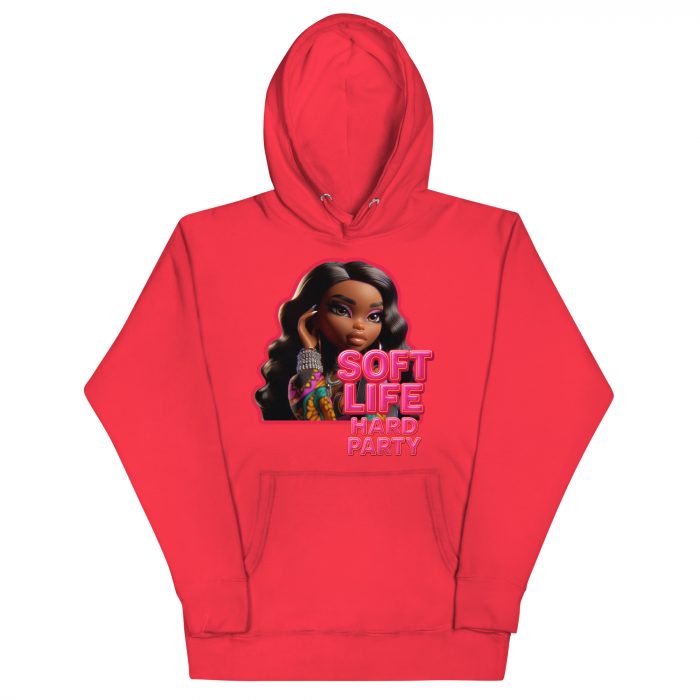 cotton-heritage-m2580-i-unisex-premium-pullover-hoodie-team-red-front-6917a63e0aa58.jpg Cotton Pink soft life Detty December Slay Queen Christmas Unisex Premium Pullover Unisex Hoodie Pocket Womenswear