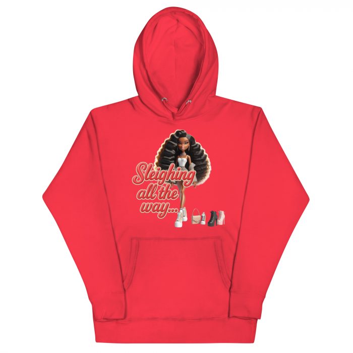 Cotton Sleighing all the way Detty December Slay Queen Christmas Unisex Premium Pullover Unisex Hoodie Pocket Womenswear
