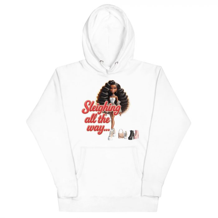 Cotton Sleighing all the way Detty December Slay Queen Christmas Unisex Premium Pullover Unisex Hoodie Pocket Womenswear