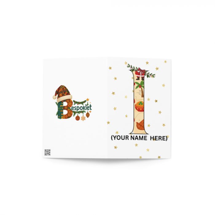 Personalized African Christmas Alphabet Greeting Card (A–Z)