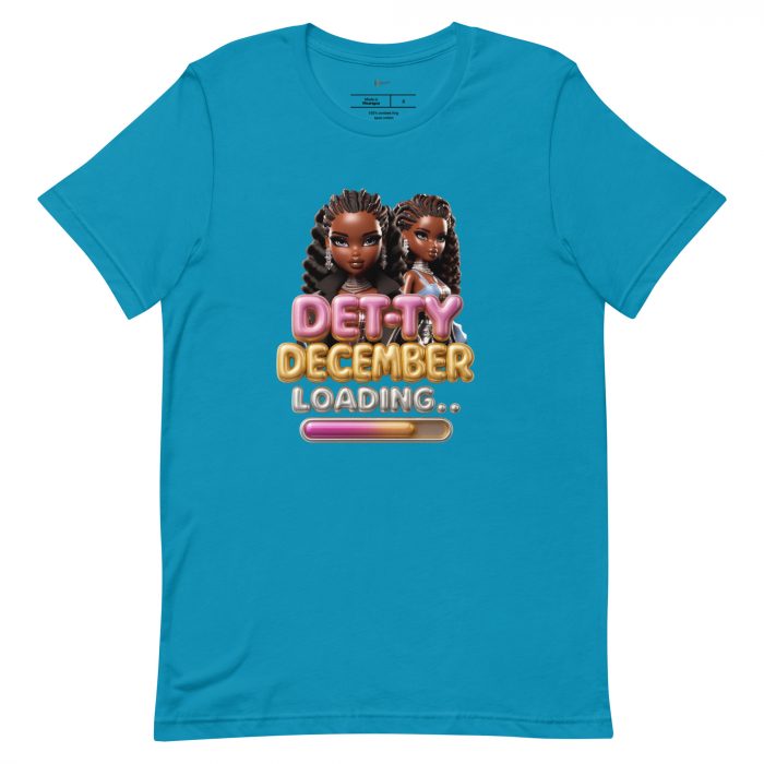 Detty December Loading.... Christmas Unisex t-shirt Cotton Fabric