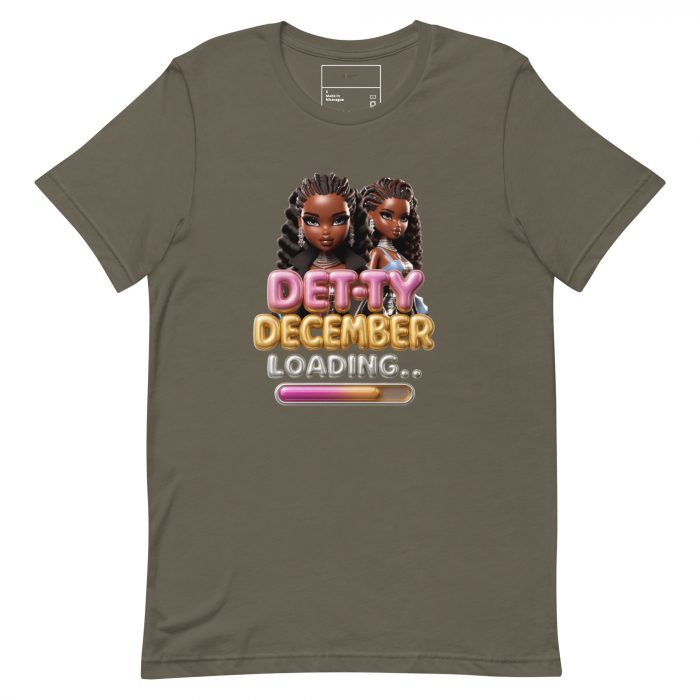 Detty December Loading.... Christmas Unisex t-shirt Cotton Fabric