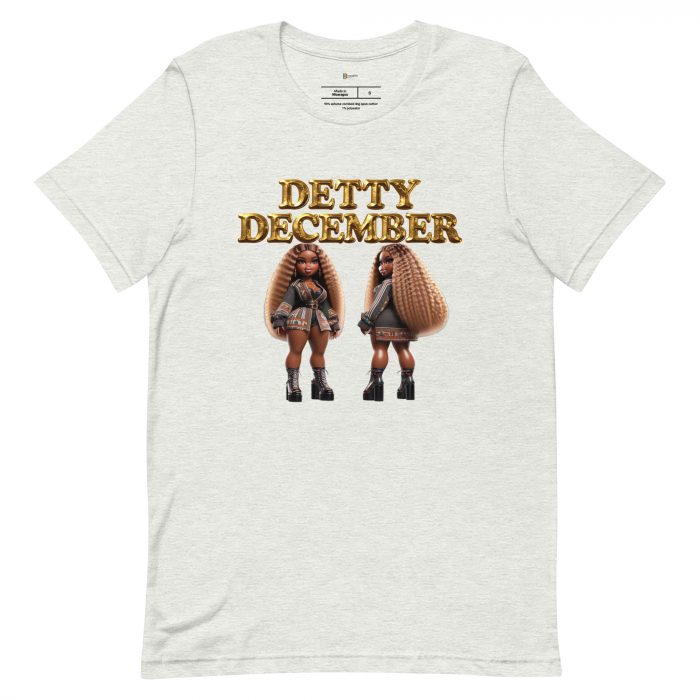 unisex-staple-t-shirt-ash-front-6917a640daf81.jpg Detty December Collection slay queen Unisex t-shirt Cotton Fabric