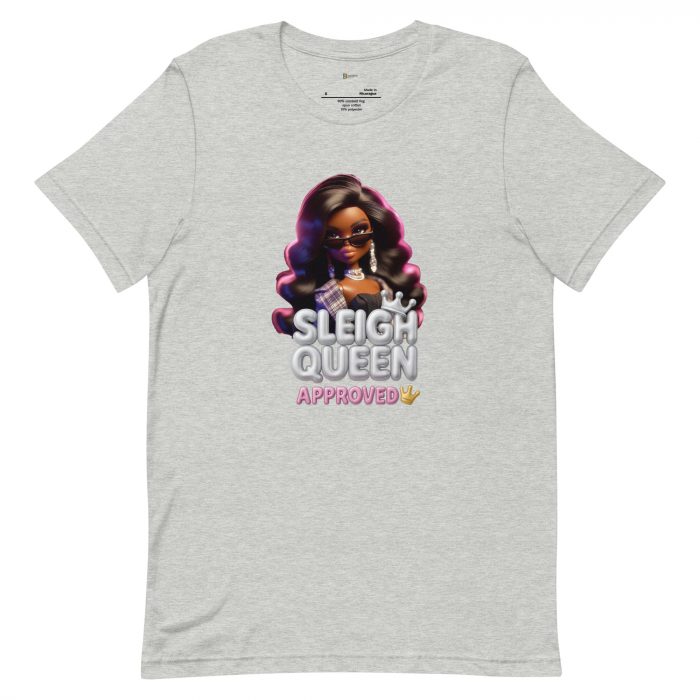 unisex-staple-t-shirt-athletic-heather-front-6917a6421d253.jpg Sleigh Queen Approved Detty December Collection Unisex t-shirt Cotton Fabric