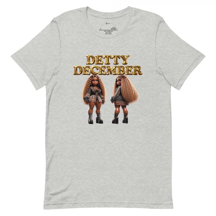 unisex-staple-t-shirt-athletic-heather-front-6917a642a1f5f.jpg Detty December Collection slay queen Unisex t-shirt Cotton Fabric