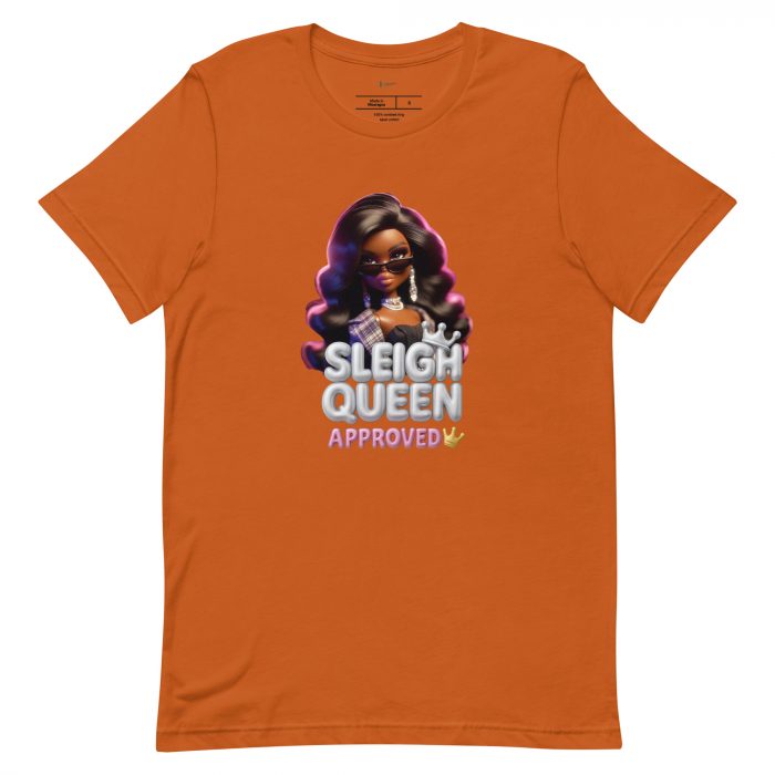 unisex-staple-t-shirt-autumn-front-6917a643a9162.jpg Sleigh Queen Approved Detty December Collection Unisex t-shirt Cotton Fabric