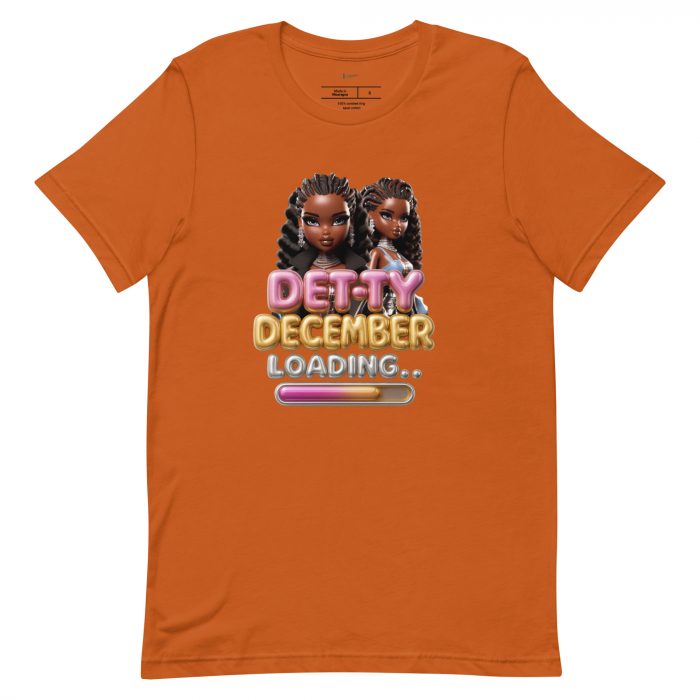 Detty December Loading.... Christmas Unisex t-shirt Cotton Fabric