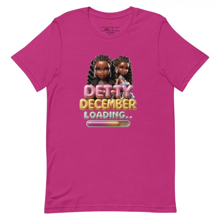 Detty December Loading.... Christmas Unisex t-shirt Cotton Fabric