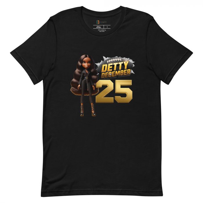 Baseball Detty December slay queen Christmas  t-shirt Cotton Fabric