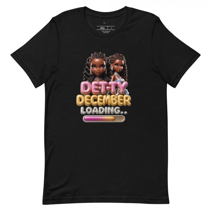 Detty December Loading.... Christmas Unisex t-shirt Cotton Fabric