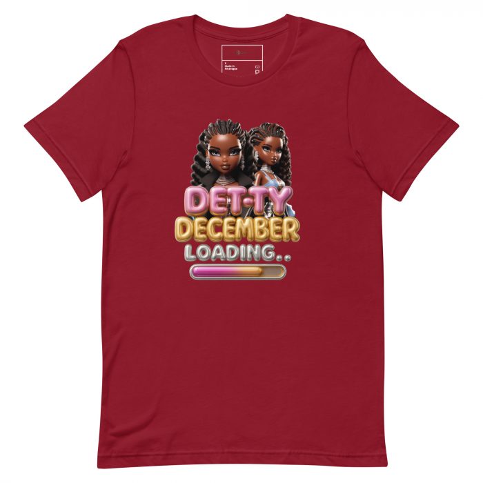 Detty December Loading.... Christmas Unisex t-shirt Cotton Fabric