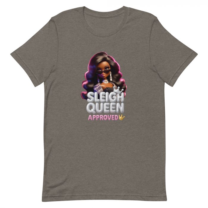 unisex-staple-t-shirt-deep-heather-front-6917a66e0d699.jpg Sleigh Queen Approved Detty December Collection Unisex t-shirt Cotton Fabric