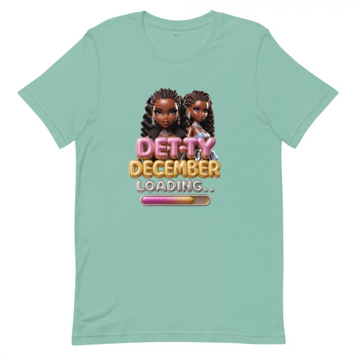 Detty December Loading.... Christmas Unisex t-shirt Cotton Fabric