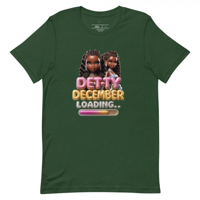Detty December Loading.... Christmas Unisex t-shirt Cotton Fabric