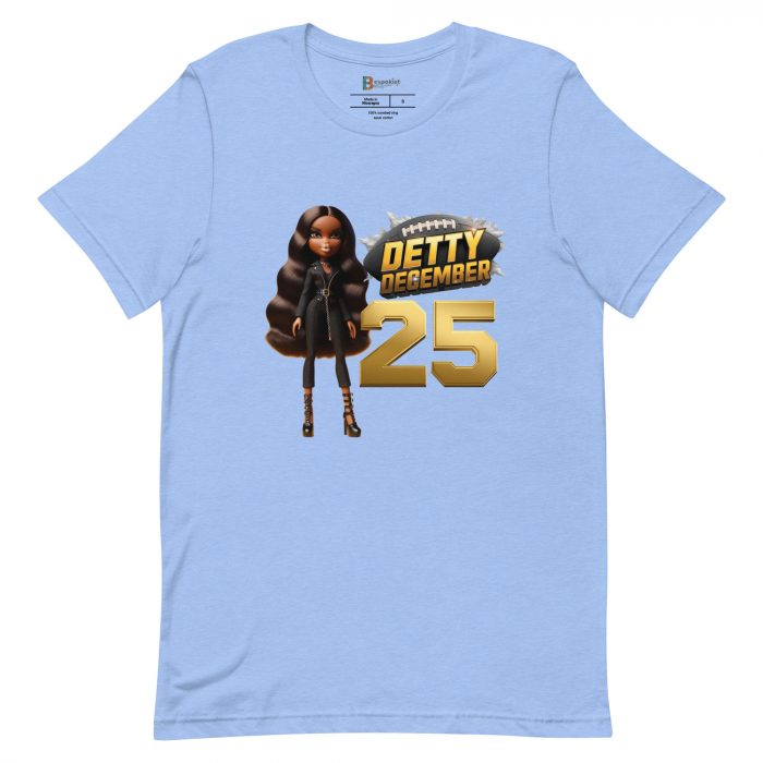 Baseball Detty December slay queen Christmas  t-shirt Cotton Fabric