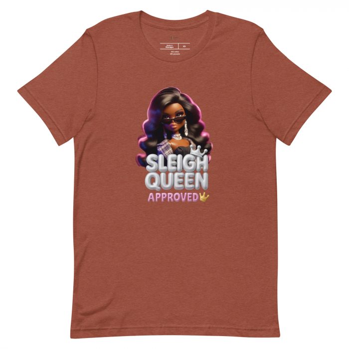 unisex-staple-t-shirt-heather-clay-front-6917a66dbd212.jpg Sleigh Queen Approved Detty December Collection Unisex t-shirt Cotton Fabric