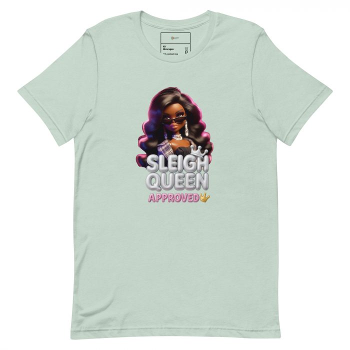 unisex-staple-t-shirt-heather-dusty-blue-front-6917a65133205.jpg Sleigh Queen Approved Detty December Collection Unisex t-shirt Cotton Fabric