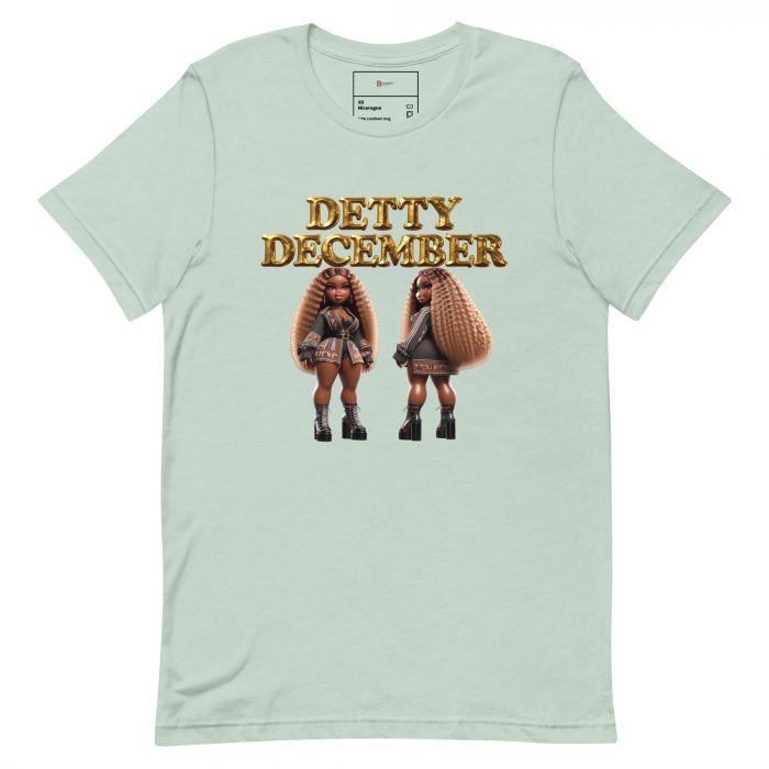 unisex-staple-t-shirt-heather-dusty-blue-front-6917a651946ec.jpg Detty December Collection slay queen Unisex t-shirt Cotton Fabric