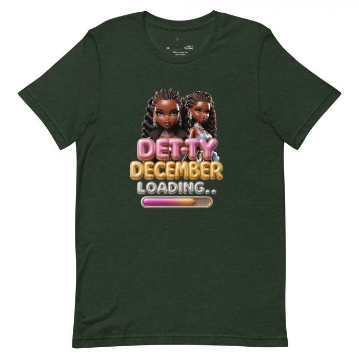 Detty December Loading.... Christmas Unisex t-shirt Cotton Fabric