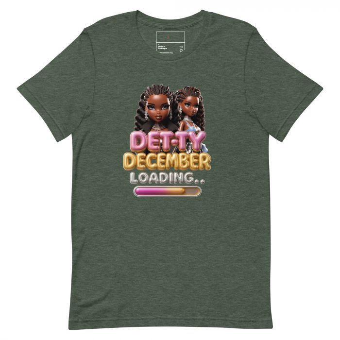 Detty December Loading.... Christmas Unisex t-shirt Cotton Fabric