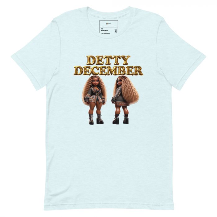 unisex-staple-t-shirt-heather-ice-blue-front-6917a66c90f5d.jpg Detty December Collection slay queen Unisex t-shirt Cotton Fabric