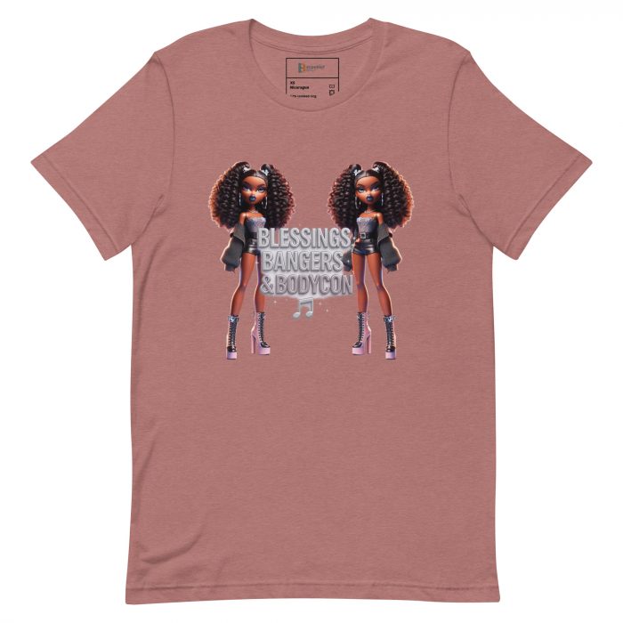 unisex-staple-t-shirt-heather-mauve-front-6917a650c93e9.jpg Blessings Bangers Bodycon Detty December Slay Queen t-shirt Cotton Fabric