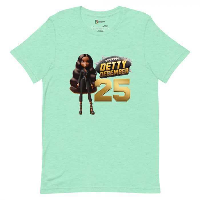 Baseball Detty December slay queen Christmas  t-shirt Cotton Fabric