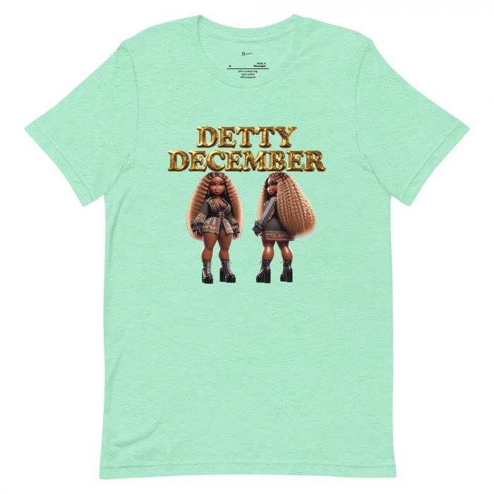 unisex-staple-t-shirt-heather-mint-front-6917a6531bc36.jpg Detty December Collection slay queen Unisex t-shirt Cotton Fabric