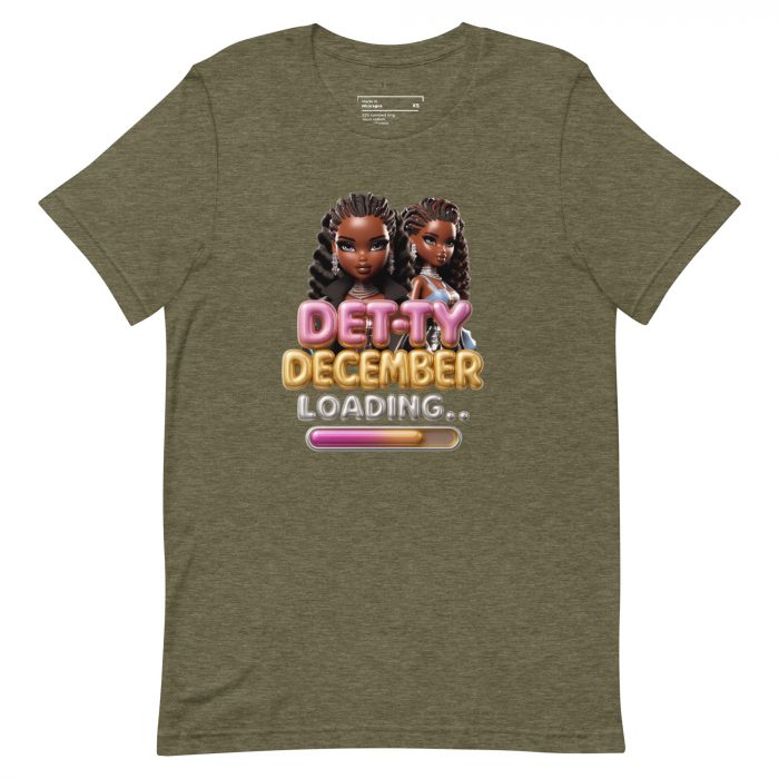Detty December Loading.... Christmas Unisex t-shirt Cotton Fabric
