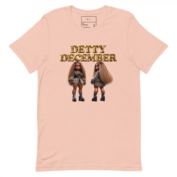 unisex-staple-t-shirt-heather-peach-front-6917a6540e176.jpg Detty December Collection slay queen Unisex t-shirt Cotton Fabric