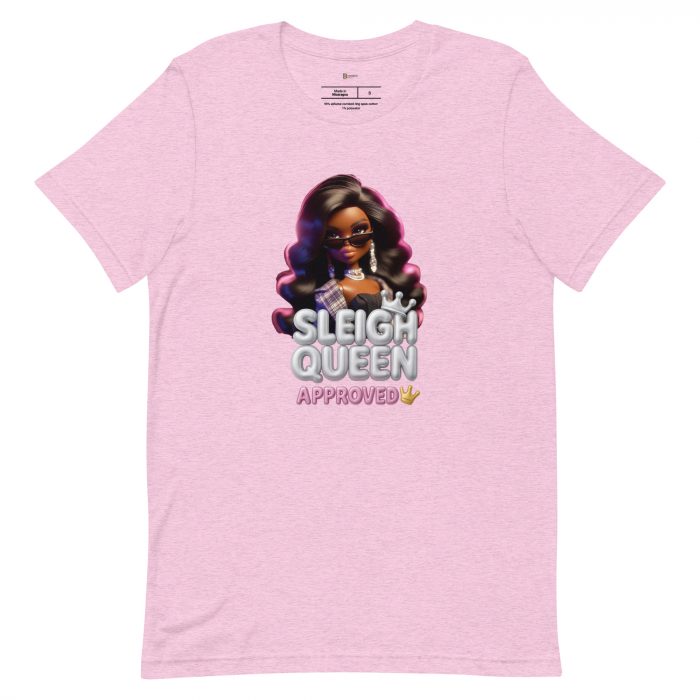 unisex-staple-t-shirt-heather-prism-lilac-front-6917a65472f55.jpg Sleigh Queen Approved Detty December Collection Unisex t-shirt Cotton Fabric