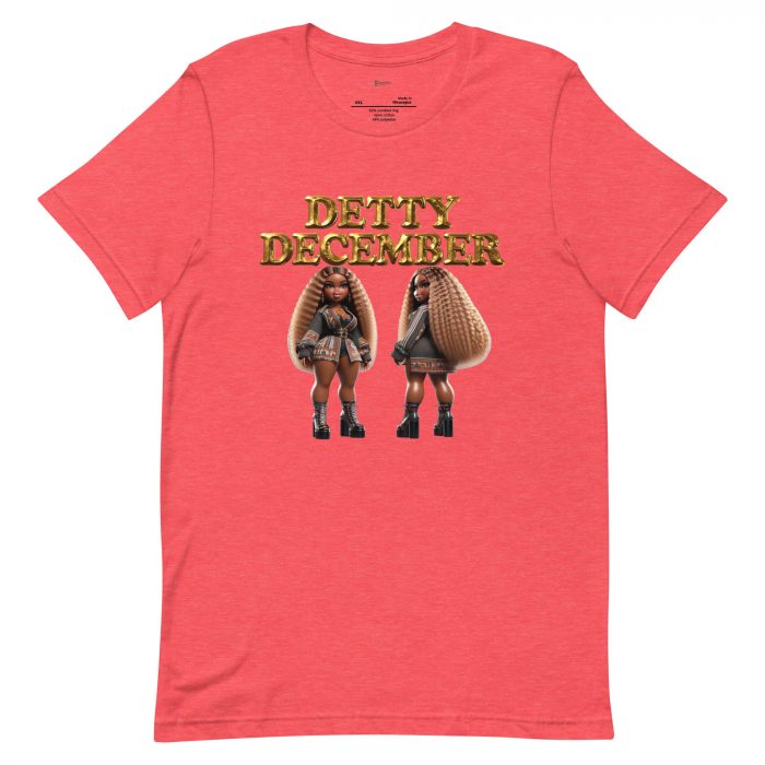 unisex-staple-t-shirt-heather-red-front-6917a66c6d831.jpg Detty December Collection slay queen Unisex t-shirt Cotton Fabric