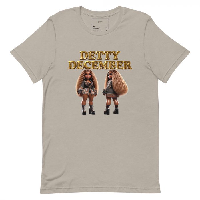 unisex-staple-t-shirt-heather-stone-front-6917a65666a9e.jpg Detty December Collection slay queen Unisex t-shirt Cotton Fabric