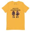 unisex-staple-t-shirt-heather-yellow-gold-front-6917a66e04964.jpg Detty December Collection slay queen Unisex t-shirt Cotton Fabric