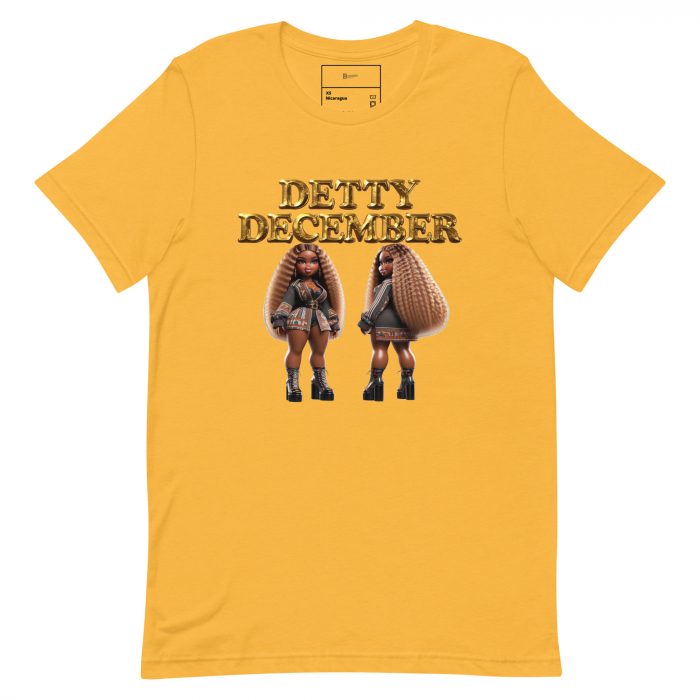 unisex-staple-t-shirt-heather-yellow-gold-front-6917a66e04964.jpg Detty December Collection slay queen Unisex t-shirt Cotton Fabric