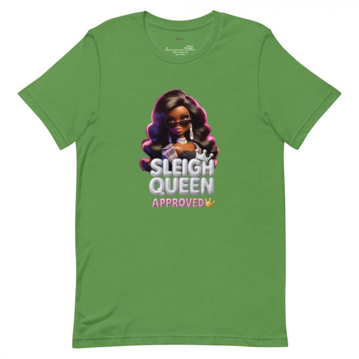 unisex-staple-t-shirt-leaf-front-6917a6573a9a6.jpg Sleigh Queen Approved Detty December Collection Unisex t-shirt Cotton Fabric
