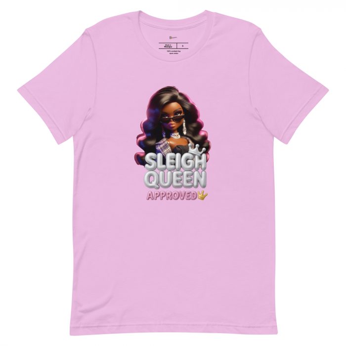 unisex-staple-t-shirt-lilac-front-6917a658157a6.jpg Sleigh Queen Approved Detty December Collection Unisex t-shirt Cotton Fabric