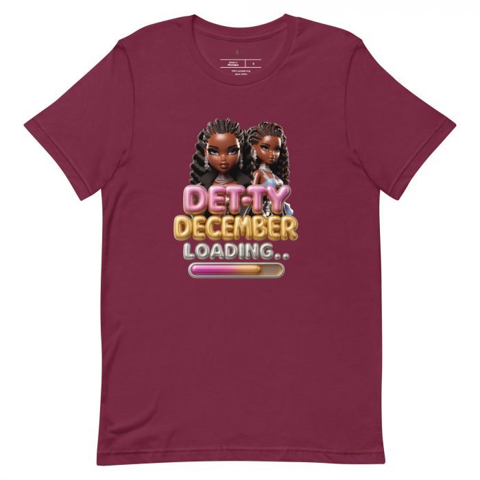 Detty December Loading.... Christmas Unisex t-shirt Cotton Fabric