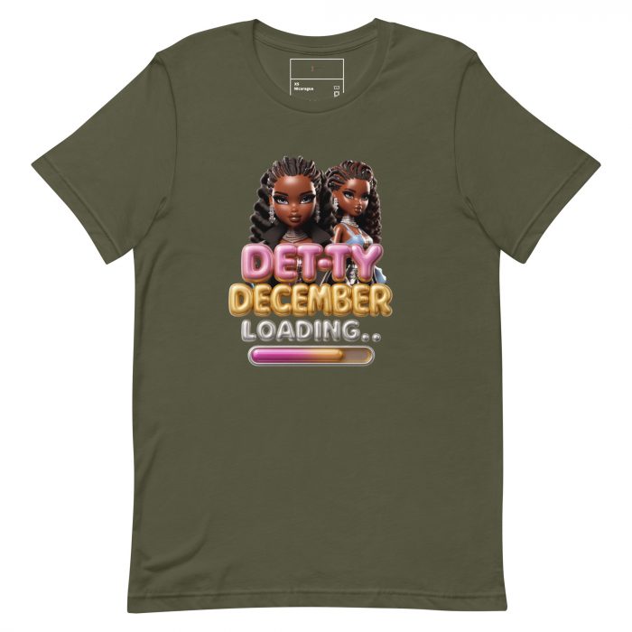 Detty December Loading.... Christmas Unisex t-shirt Cotton Fabric