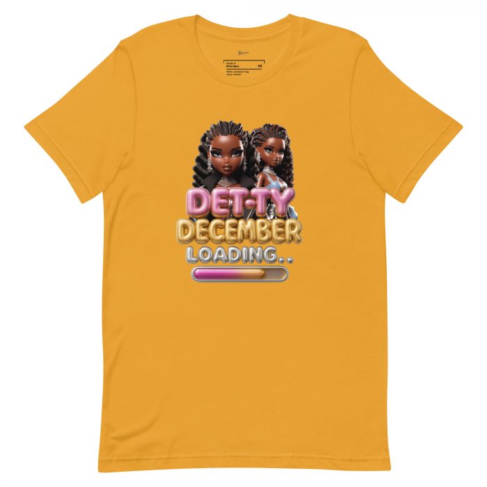 Detty December Loading.... Christmas Unisex t-shirt Cotton Fabric