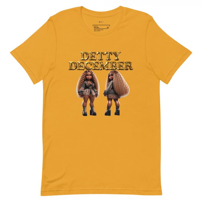 unisex-staple-t-shirt-mustard-front-6917a65a3ad69.jpg Detty December Collection slay queen Unisex t-shirt Cotton Fabric