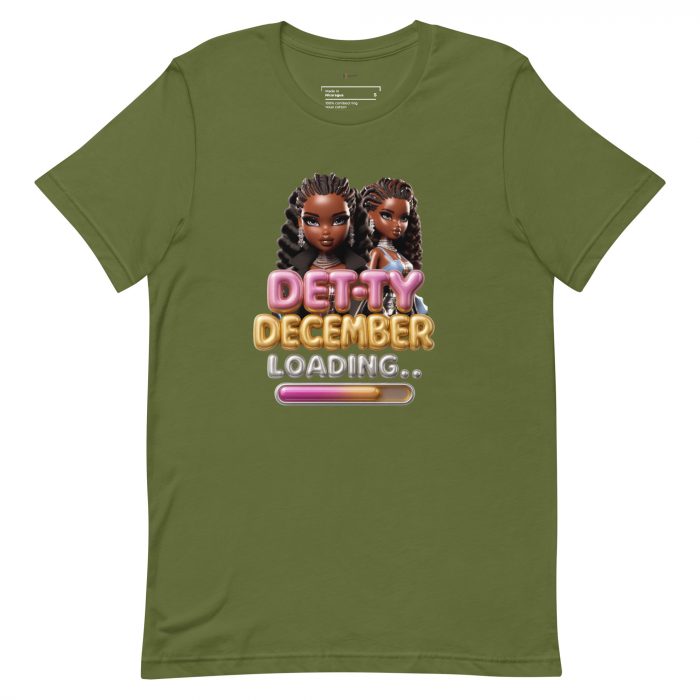 Detty December Loading.... Christmas Unisex t-shirt Cotton Fabric